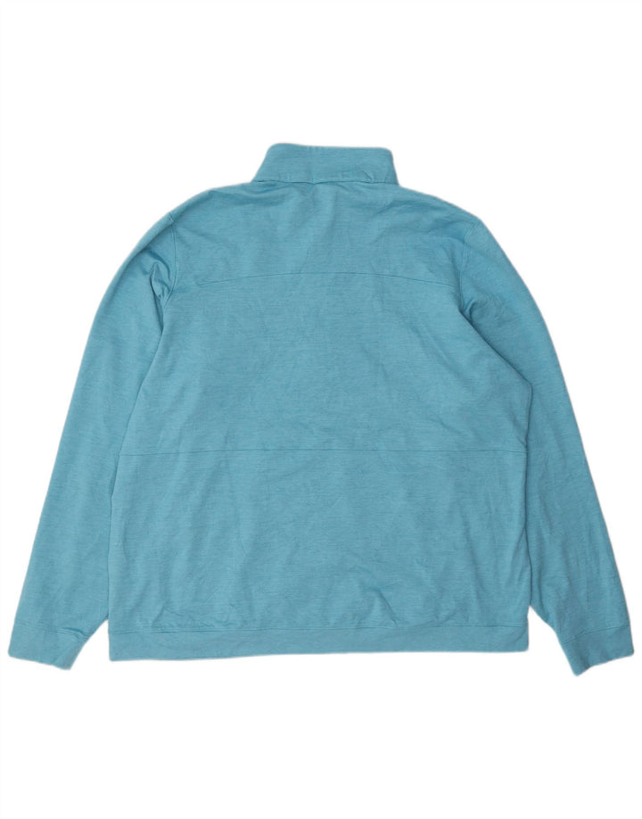 Puma Womens Zip Neck Sweatshirt Jumper UK 20 2XL Blue Polyester
