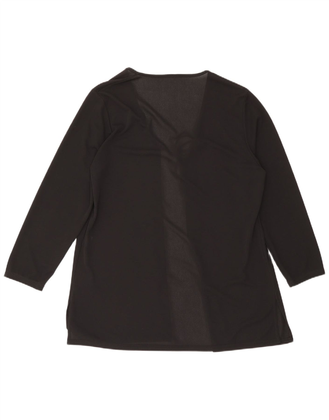 Vintage Womens Long Sleeve Cardigan Top UK 16 Large Black Polyester