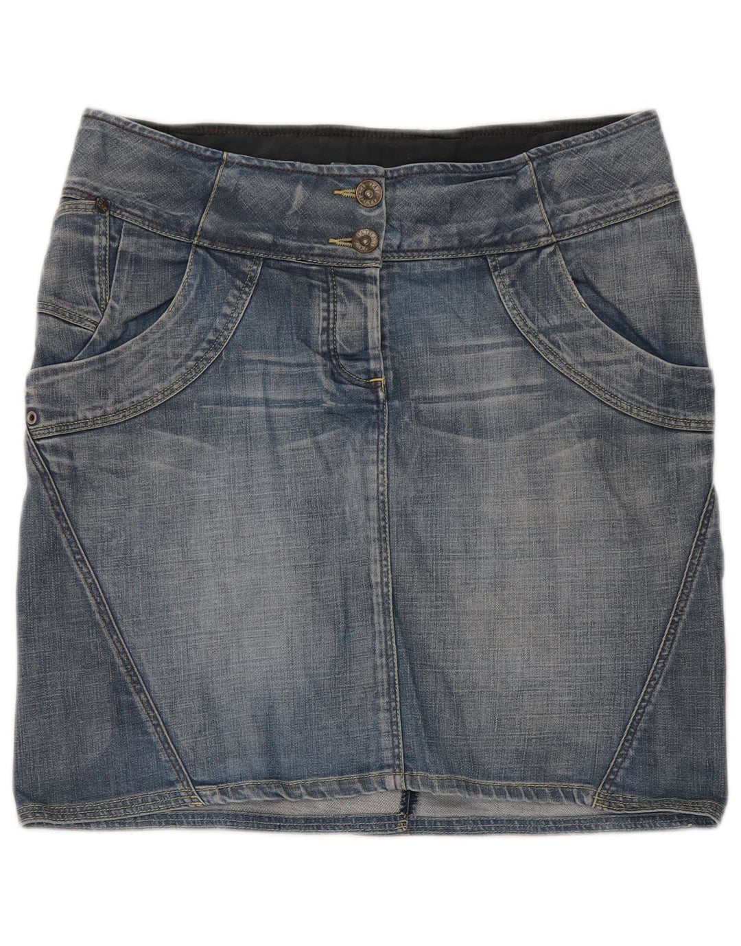 Fat Face Womens Denim Skirt UK 12 Medium W32 Blue Cotton