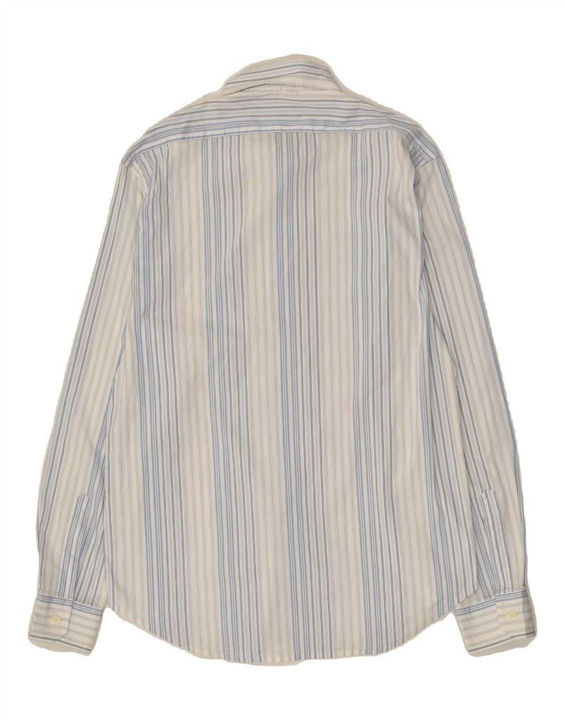 TRUSSARDI Mens Shirt Medium Grey Striped Cotton | Vintage Trussardi | Thrift | Second-Hand Trussardi | Used Clothing | Messina Hembry 