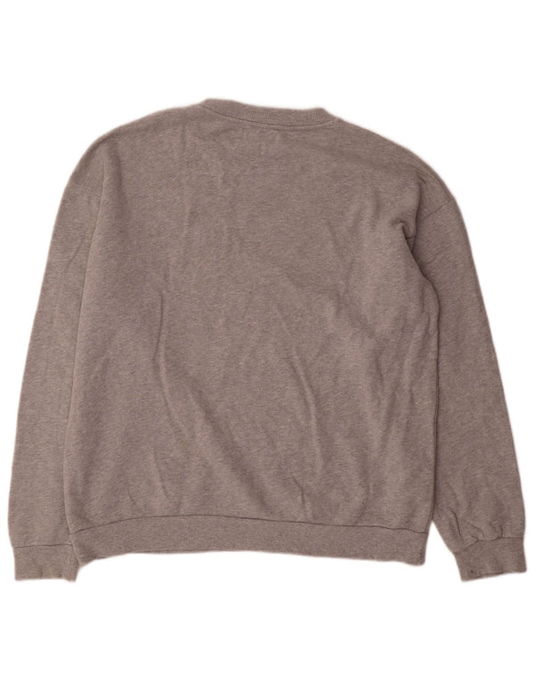 Zara Mens Sweatshirt Jumper Large Grey Flecked Cotton