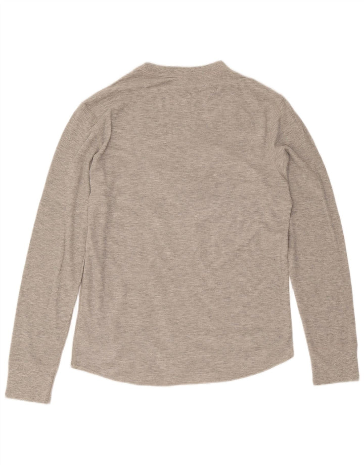 Gap Mens Top Long Sleeve Medium Grey Cotton