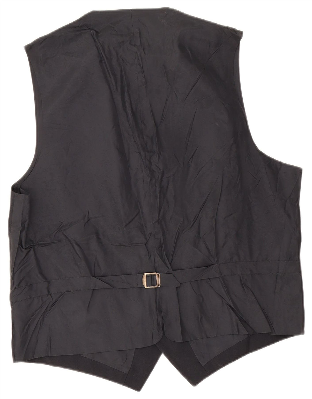 Angelico Mens Waistcoat IT 54 2XL Black Virgin Wool