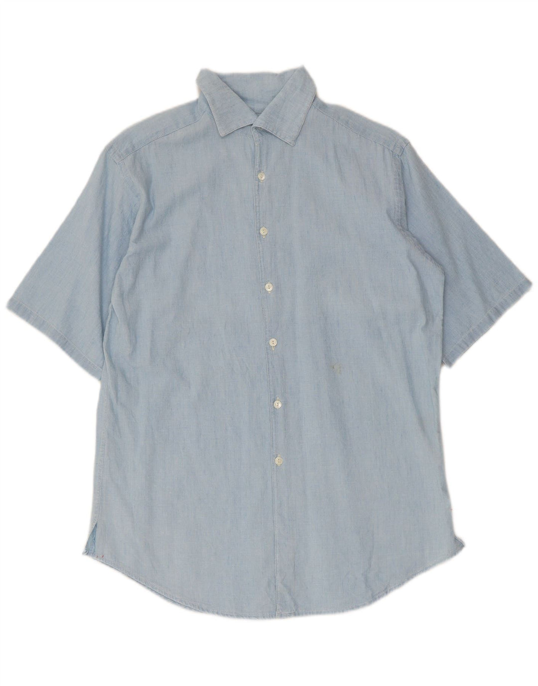 Ralph Lauren Womens Short Sleeve Oversized Shirt US 4 Small Blue Cotton