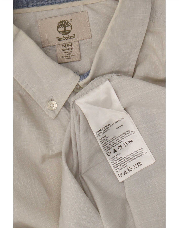 Timberland Mens Slim Fit Shirt Medium Grey Cotton