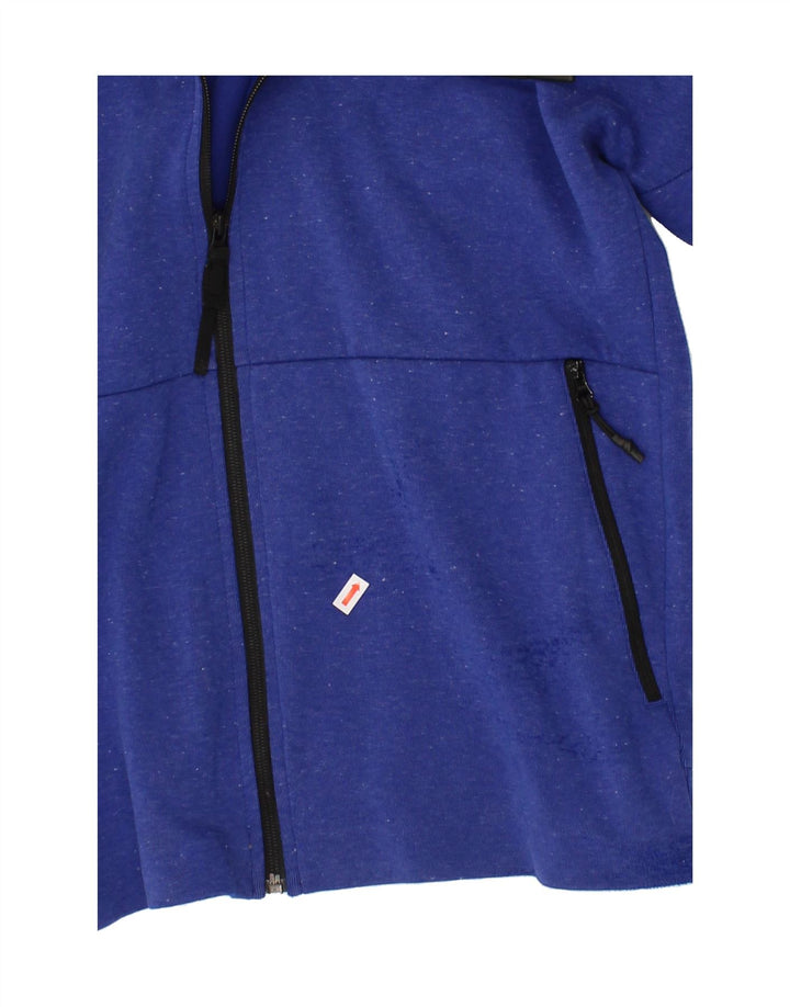 ADIDAS Mens Graphic Zip Hoodie Sweater Medium Blue Flecked Vintage Adidas and Second-Hand Adidas from Messina Hembry 