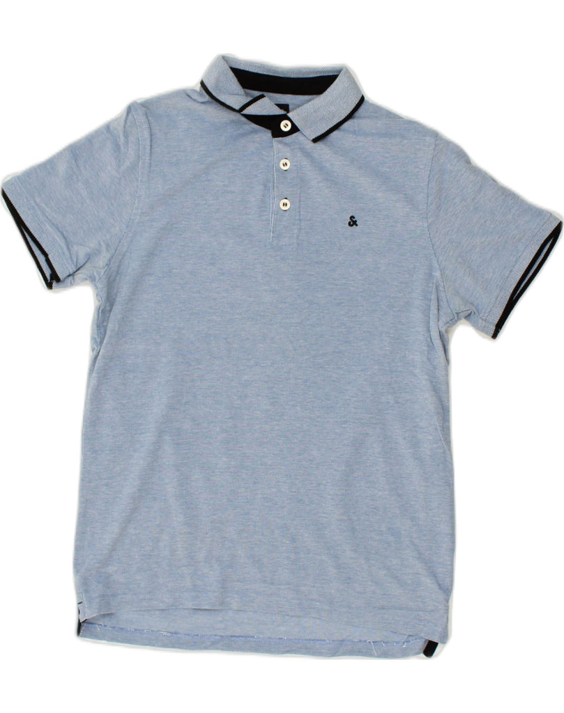 JACK & JONES Mens Polo Shirt Medium Blue Cotton | Vintage Jack & Jones | Thrift | Second-Hand Jack & Jones | Used Clothing | Messina Hembry 