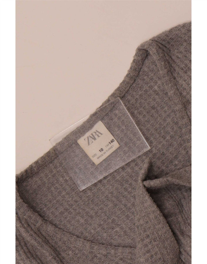 Zara Girls Crop Top 9-10 Years Grey
