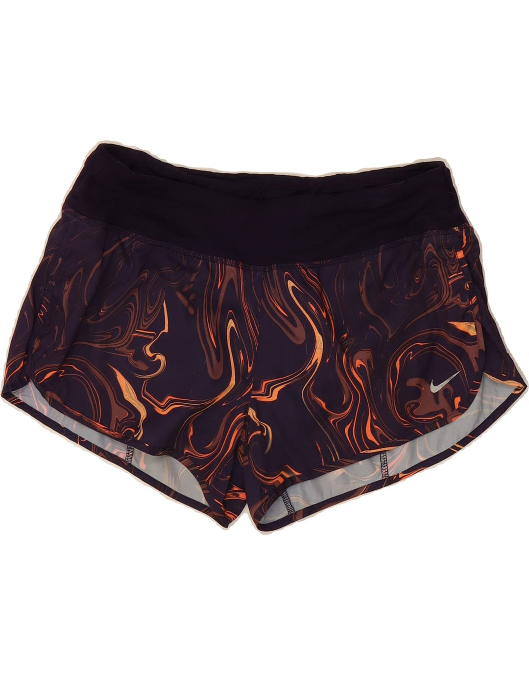 NIKE Womens Dri Fit Sport Shorts UK 14 Medium Navy Blue Polyester Vintage Nike and Second-Hand Nike from Messina Hembry 