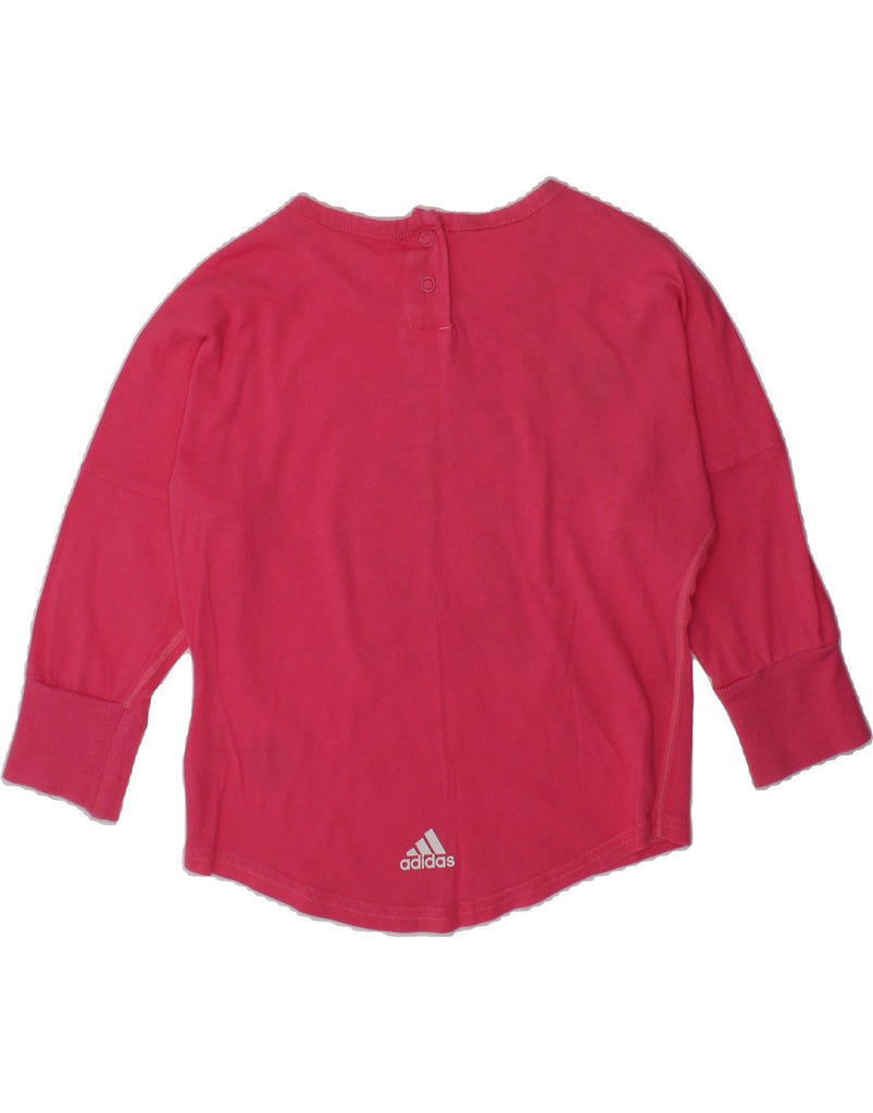 ADIDAS Baby Girls Graphic Top Long Sleeve 18-24 Months Pink Cotton | Vintage Adidas | Thrift | Second-Hand Adidas | Used Clothing | Messina Hembry 