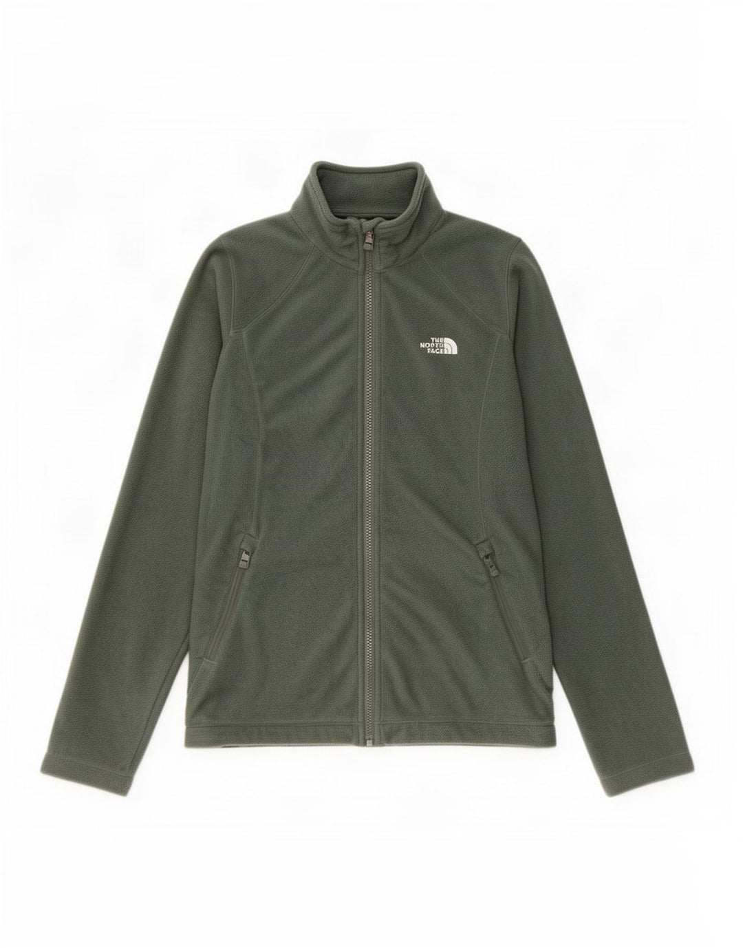 The North Face Womens Liner Fleece Jacket UK 14 Medium Green Polyester