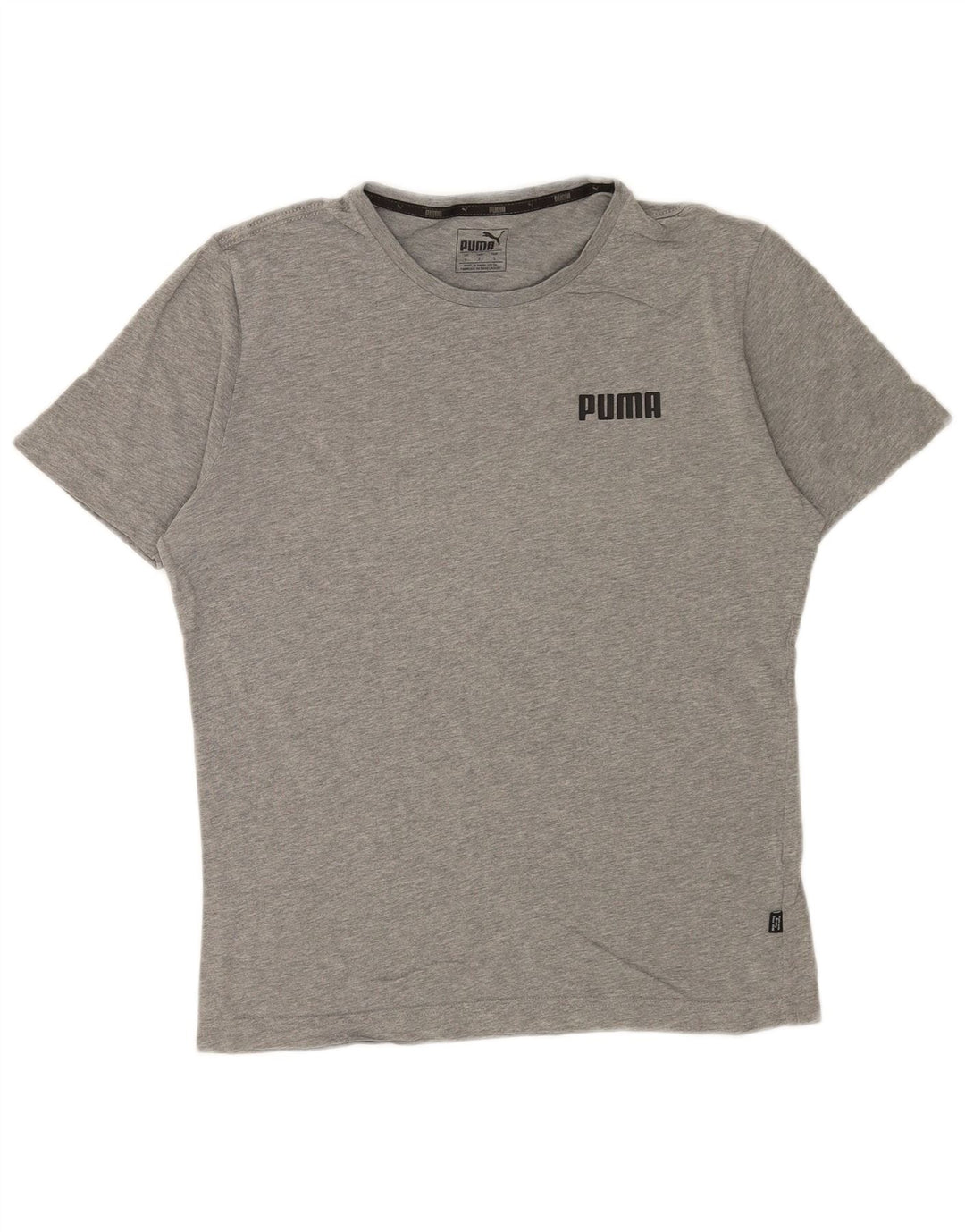 Puma Mens T-Shirt Top Small Grey Cotton