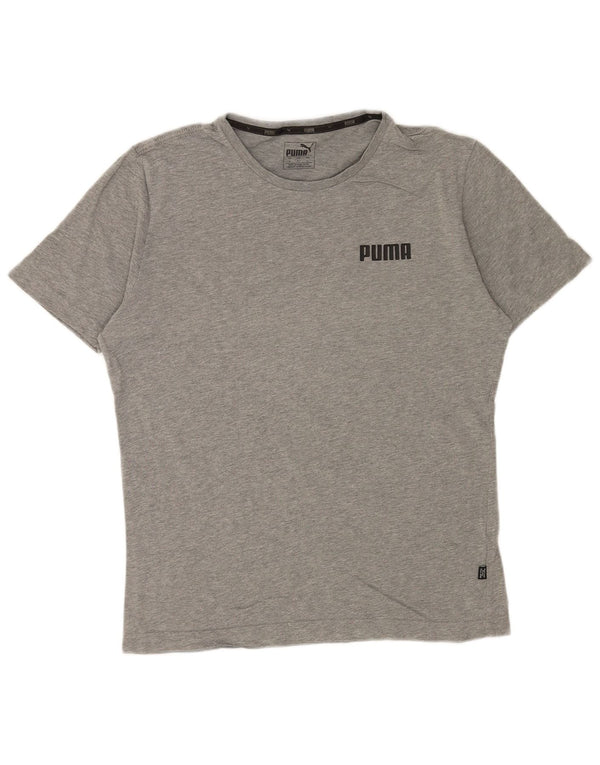 Puma Mens T-Shirt Top Small Grey Cotton