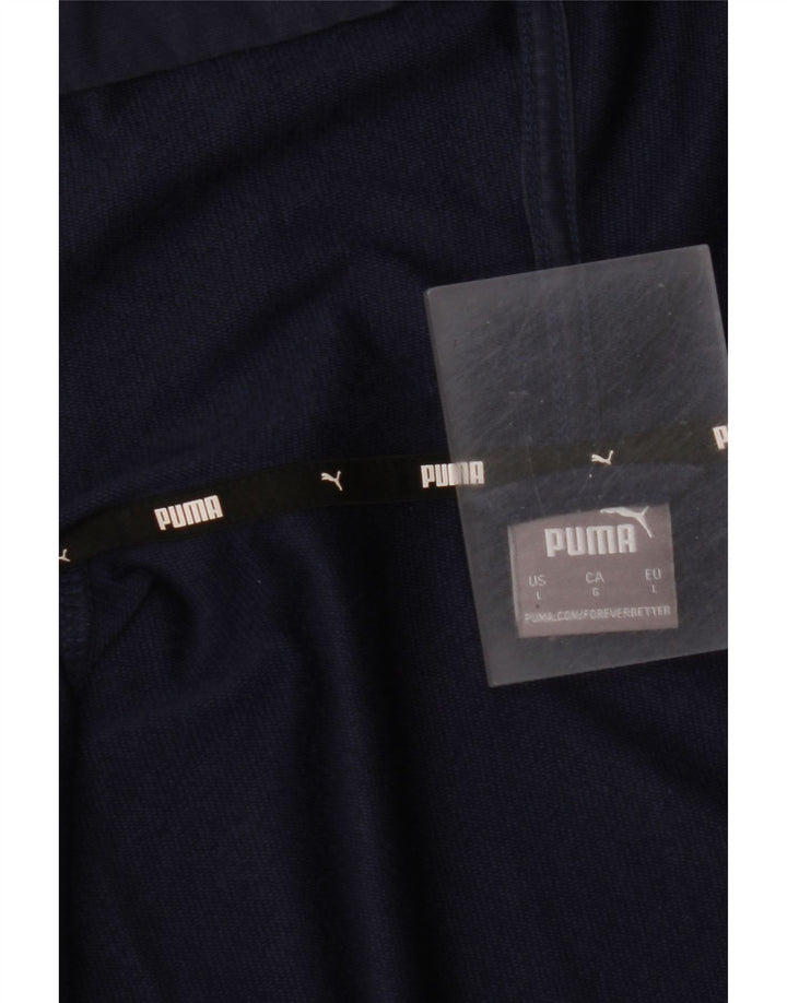 PUMA Mens Zip Hoodie Sweater Large Multicoloured Colourblock Cotton