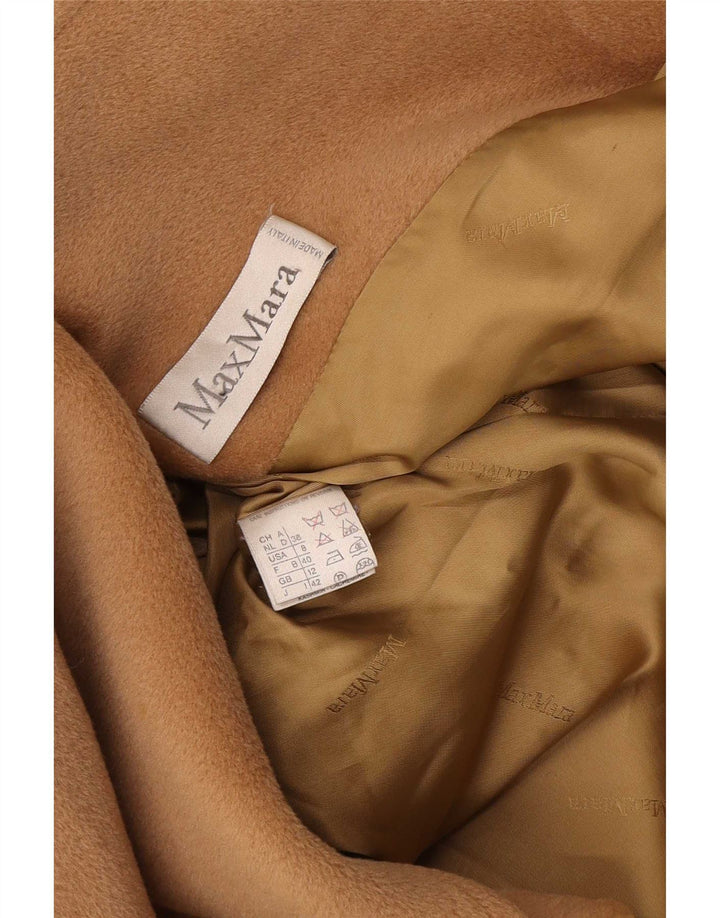Max Mara Womens Oversized Double Breasted Coat UK 12 Medium Beige