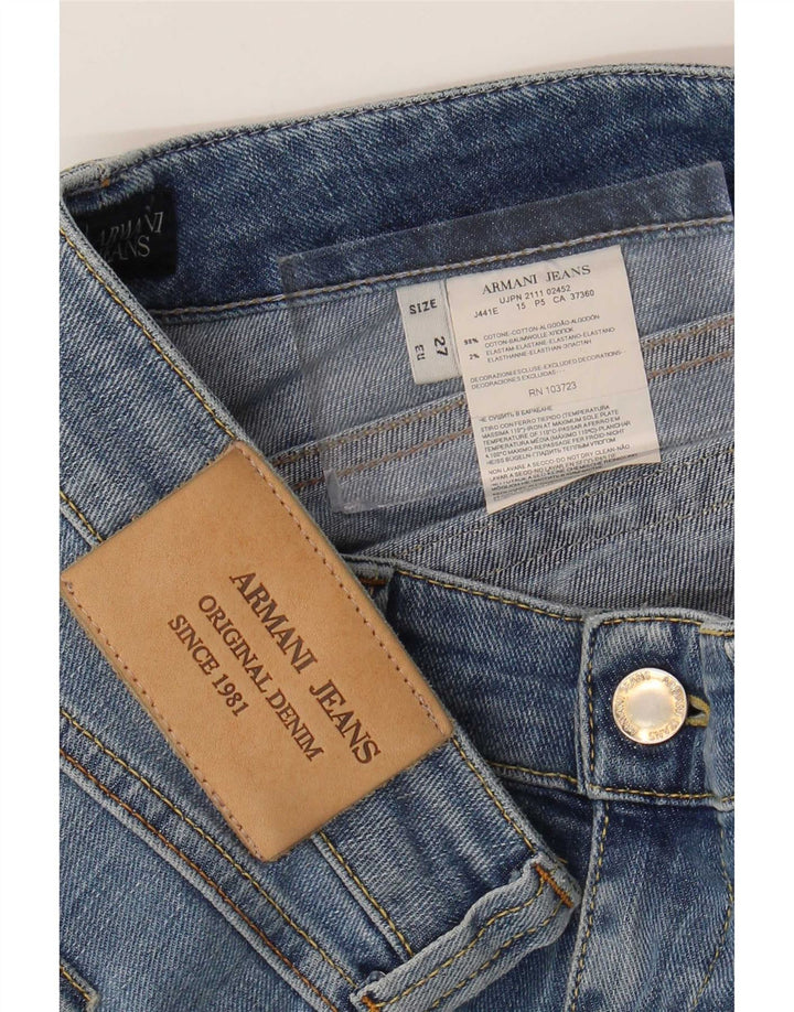 Armani Womens Skinny Jeans W27 L34 Blue Cotton