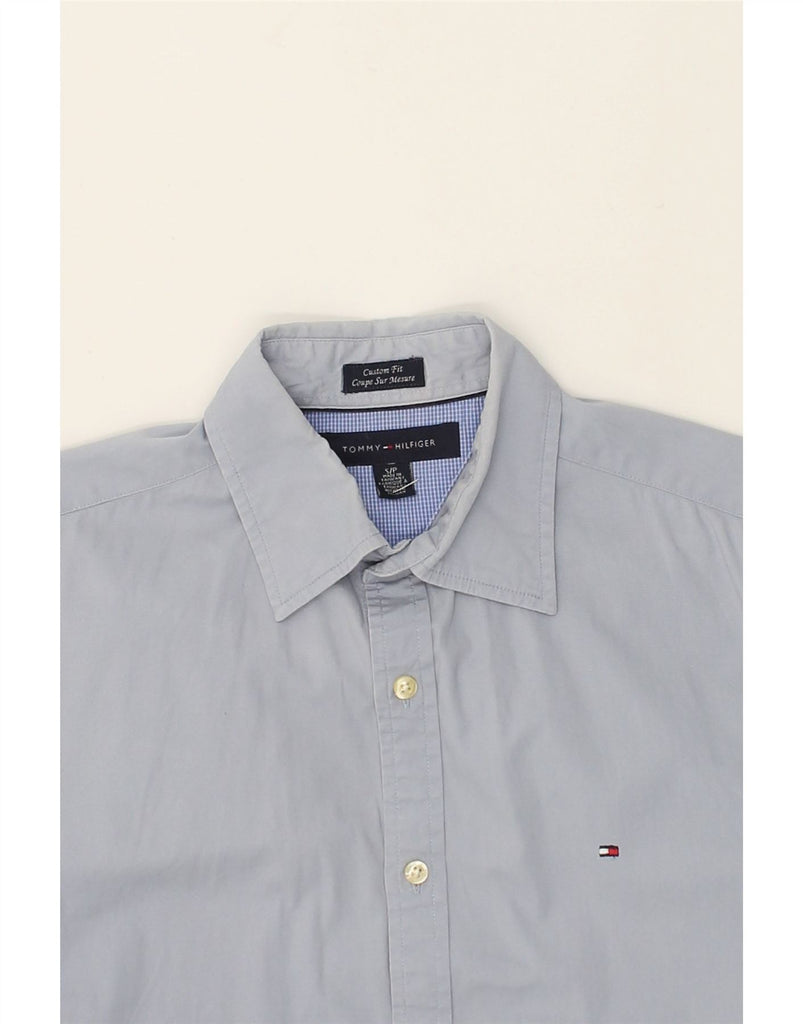 TOMMY HILFIGER Mens Custom Fit Shirt Small Blue Cotton | Vintage Tommy Hilfiger | Thrift | Second-Hand Tommy Hilfiger | Used Clothing | Messina Hembry 