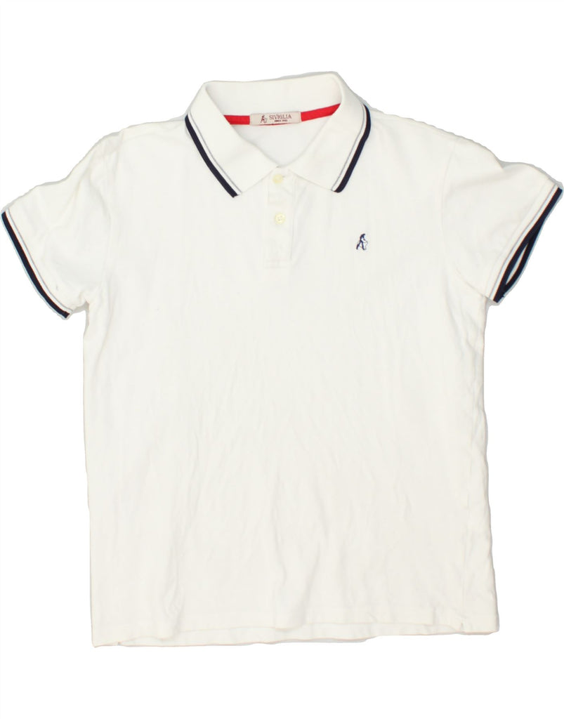 SIVIGLIA Boys Polo Shirt 13-14 Years White Cotton | Vintage SIVIGLIA | Thrift | Second-Hand SIVIGLIA | Used Clothing | Messina Hembry 