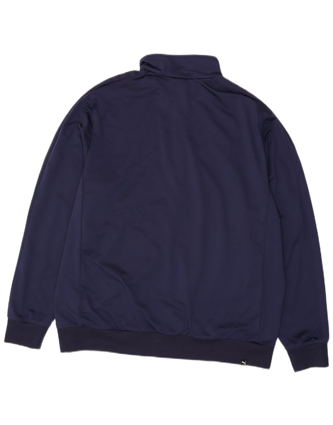 PUMA Mens Graphic Tracksuit Top Jacket 2XL Navy Blue Polyester