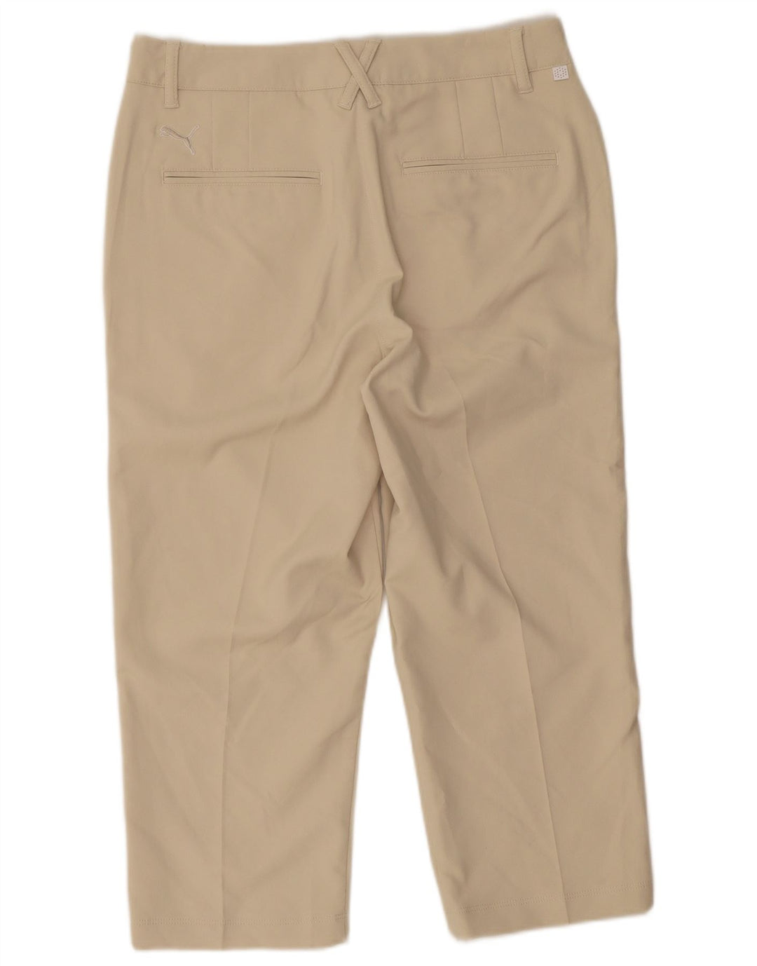 Puma Womens Capri Trousers W28 L20 Beige Polyester