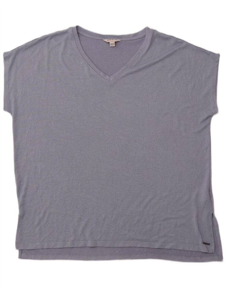 ORVIS Womens T-Shirt Top UK 20 2XL Blue Polyester