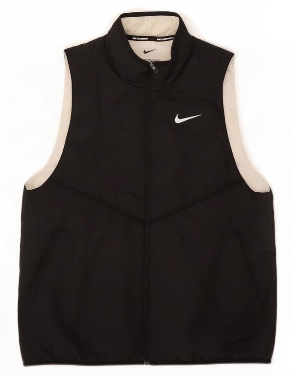 Nike Womens Therma-Fit Sleeveless Tracksuit Top Jacket UK 14 Medium Black