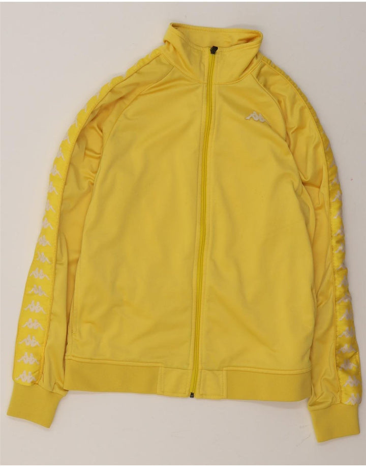 Kappa Mens Graphic Tracksuit Top Jacket Medium Yellow Polyester