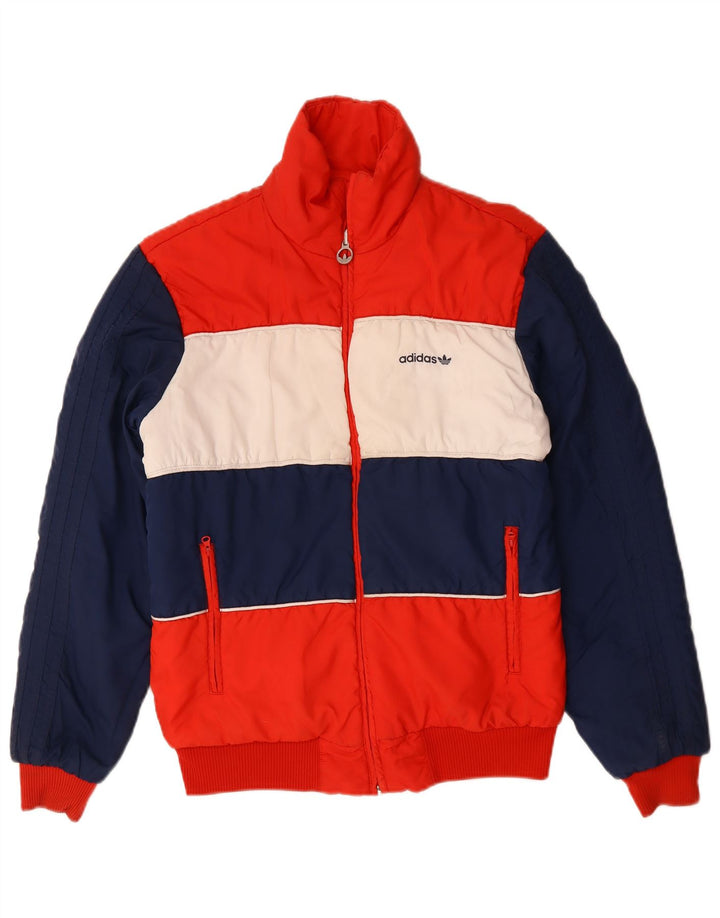 Adidas Mens Reversible Jacket UK 38 Medium Navy Blue Colourblock Polyester