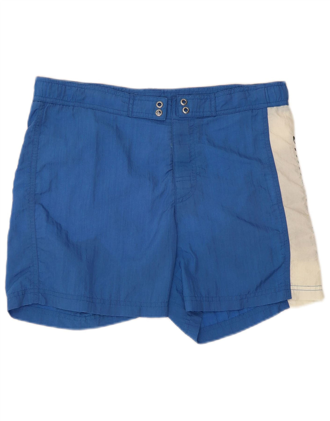 Bikkembergs Mens Graphic Swimming Shorts Medium  Blue Colourblock Polyamide