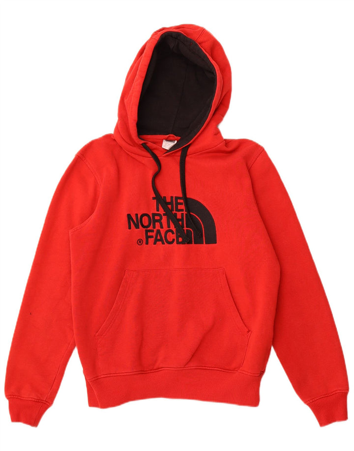 THE NORTH FACE Mens Graphic Hoodie Jumper Small Red Cotton