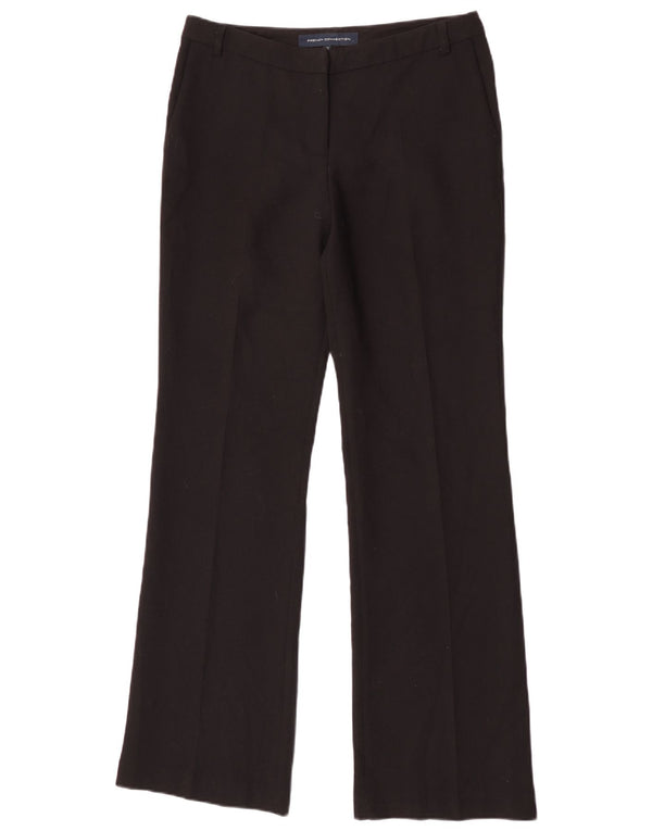 French Connection Womens Straight Casual Trousers UK 10 Small W29 L32 Black