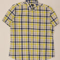 MASSIMO DUTTI Mens Short Sleeve Shirt XL Yellow Check Vintage Massimo Dutti and Second-Hand Massimo Dutti from Messina Hembry 