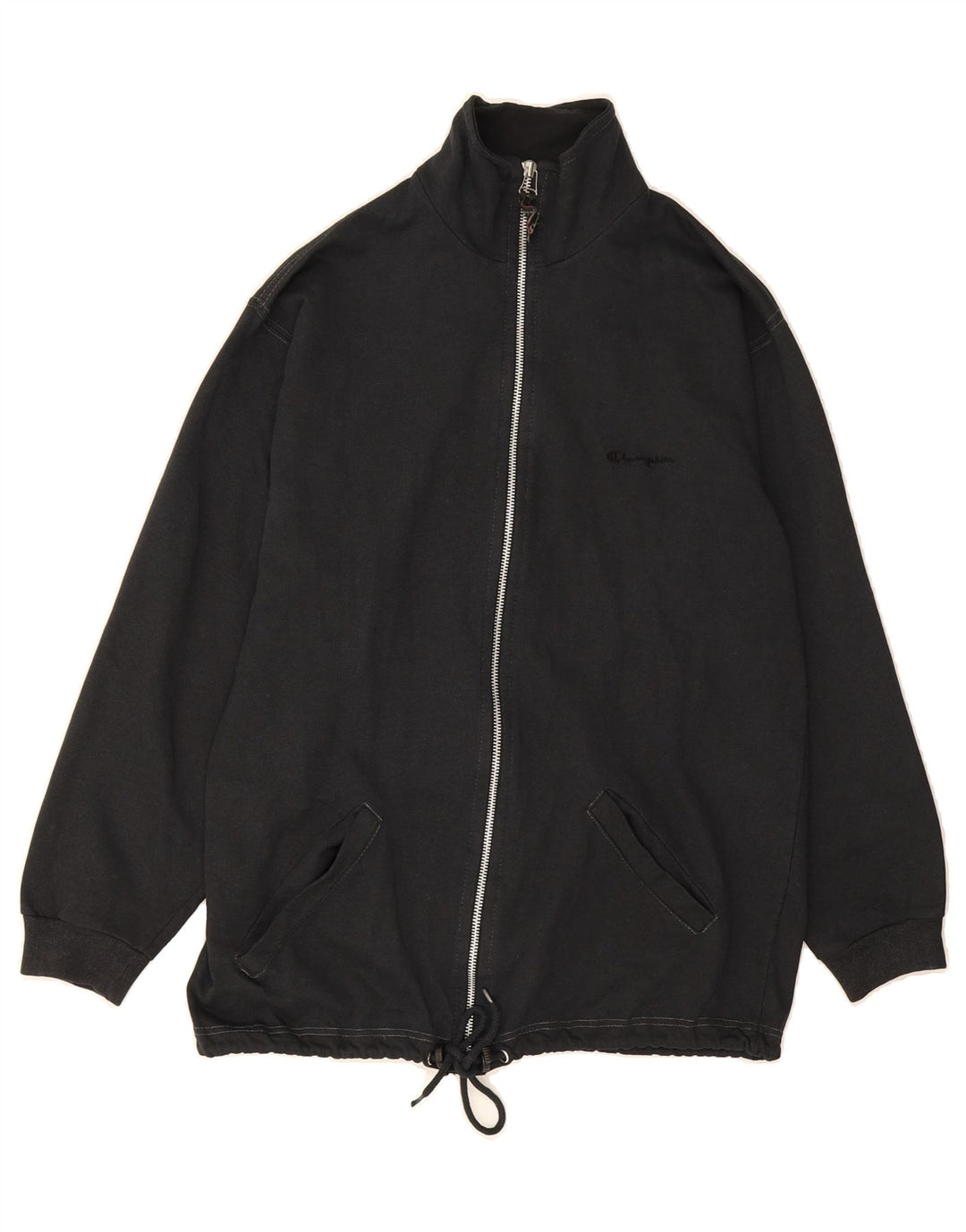 CHAMPION Womens Tracksuit Top Jacket UK 14 Medium Black Vintage Champion and Second-Hand Champion from Messina Hembry 