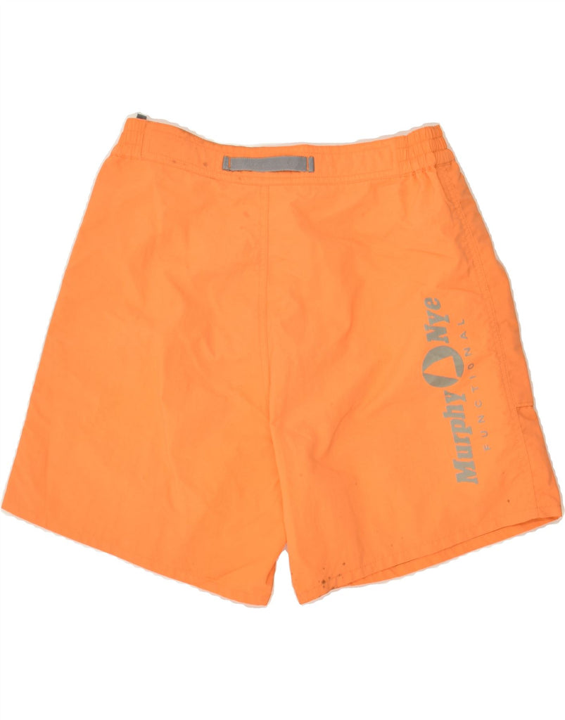 MURPHY & NYE Mens Graphic Sport Shorts Large Orange Polyamide | Vintage Murphy & Nye | Thrift | Second-Hand Murphy & Nye | Used Clothing | Messina Hembry 