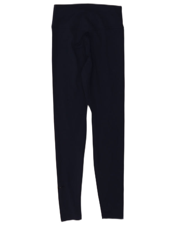 Nike Womens Leggings UK 8 Small Navy Blue Polyester Sports