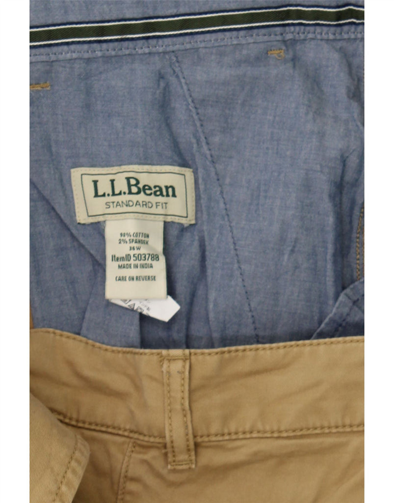 L.L.BEAN Mens Standard Chino Shorts W36 Large Beige Cotton Vintage L.L.Bean and Second-Hand L.L.Bean from Messina Hembry 