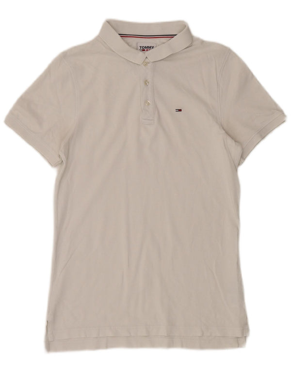 Tommy Hilfiger Mens Polo Shirt Medium White Cotton