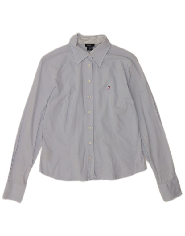 Gant Womens Shirt UK 12 Medium Blue Cotton
