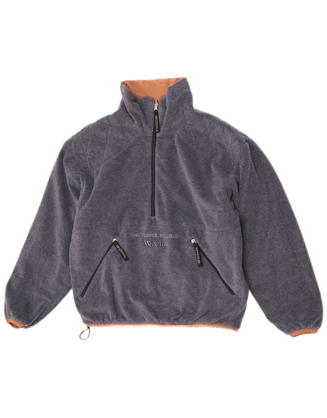 Vintage Mens Oversized Fleece Reversible Jacket Small Brown Polyamide