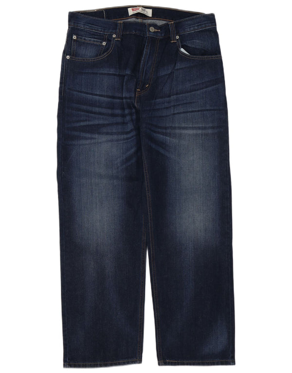 Levi's Mens 559 Relaxed Fit Straight Jeans W34 L30 Navy Blue Cotton