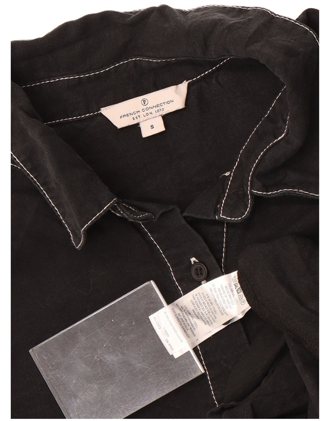 French Connection Womens Oversized Shift Dress UK 10 Small Black