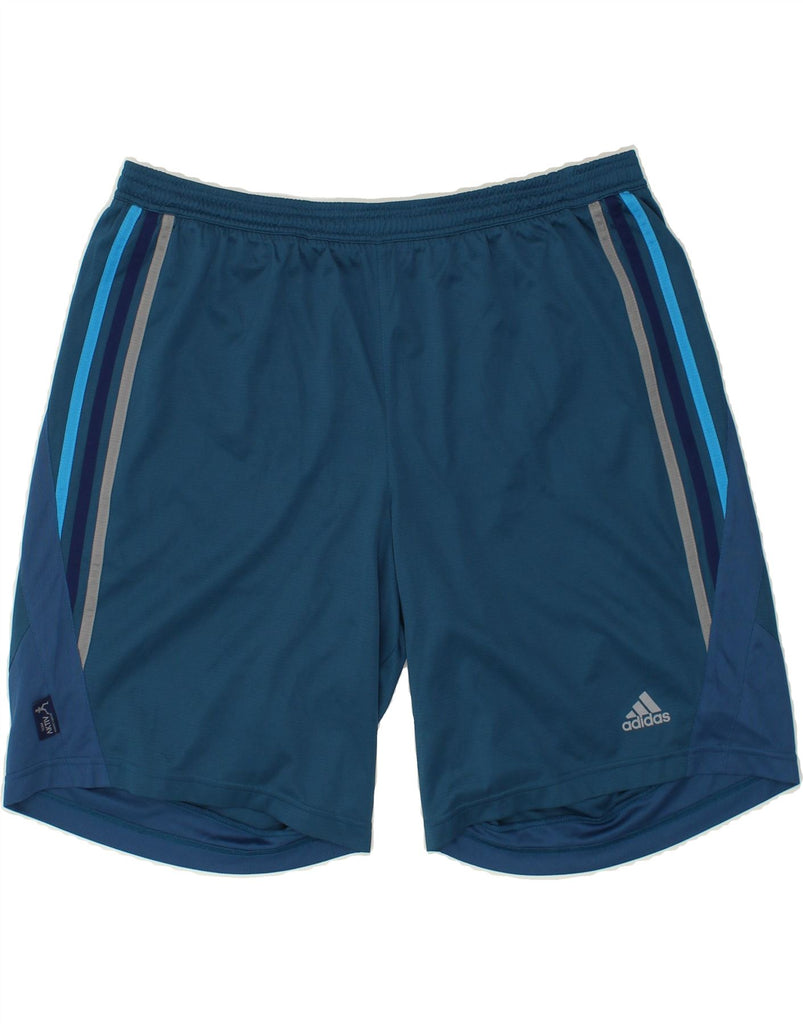 ADIDAS Mens Sport Shorts XL Blue Polyester | Vintage Adidas | Thrift | Second-Hand Adidas | Used Clothing | Messina Hembry 