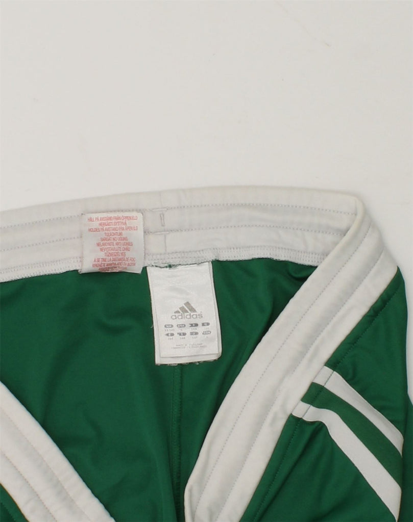 ADIDAS Boys Sport Shorts 13-14 Years Green Polyester | Vintage Adidas | Thrift | Second-Hand Adidas | Used Clothing | Messina Hembry 