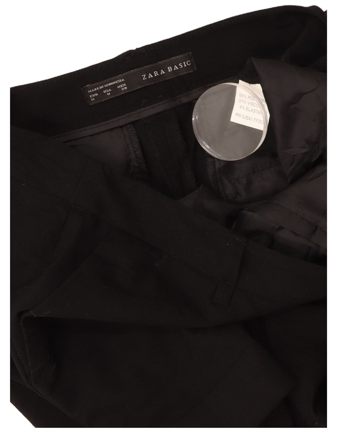 ZARA Womens Chino Shorts Medium W28 Black Polyester