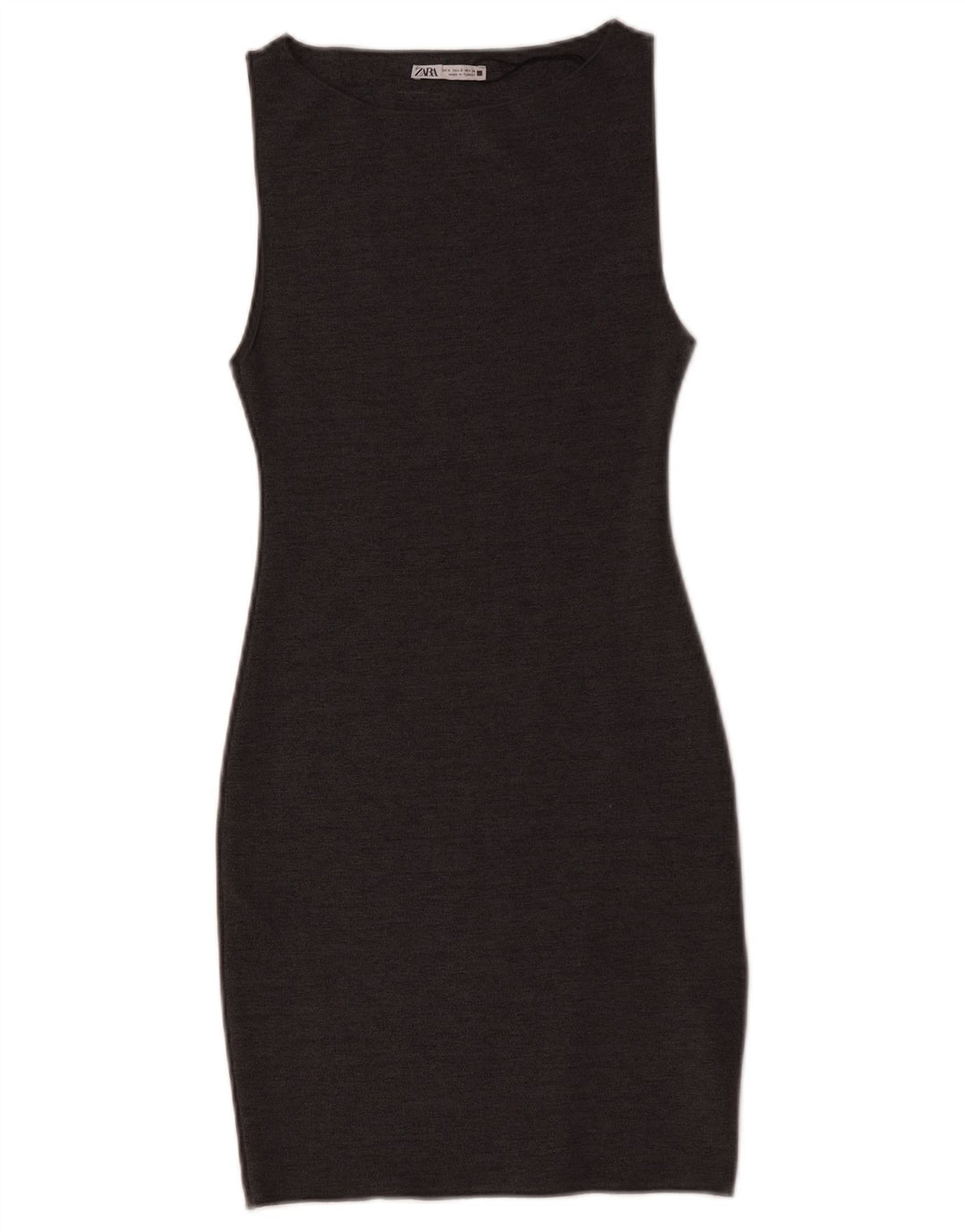 Zara Womens Sleeveless Bodycon Dress UK 8 Small Grey