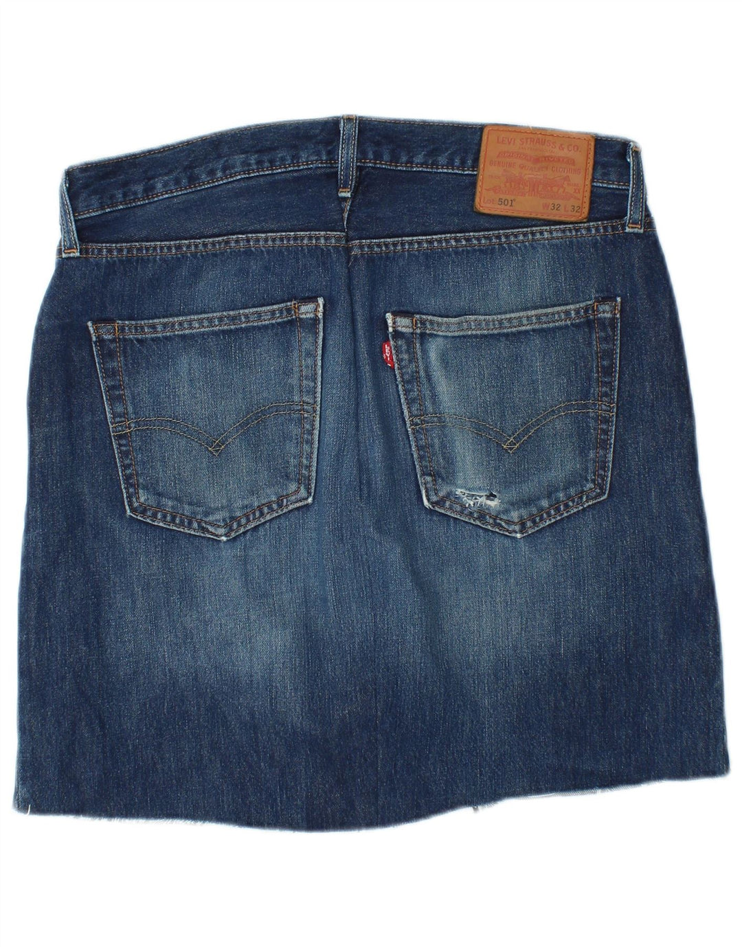 LEVI'S Womens 501 Denim Skirt W32 Large Blue Cotton