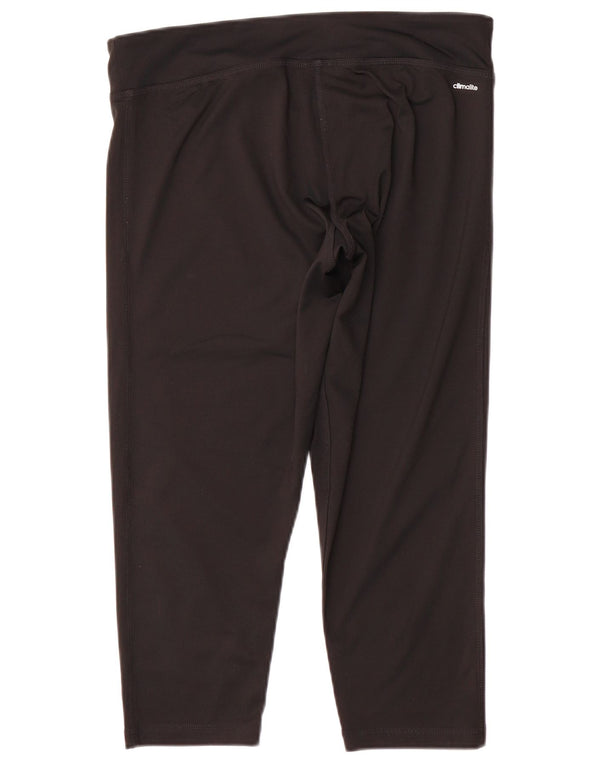 Adidas Womens Climalite Capri Leggings UK 16/18 Large Black Polyester