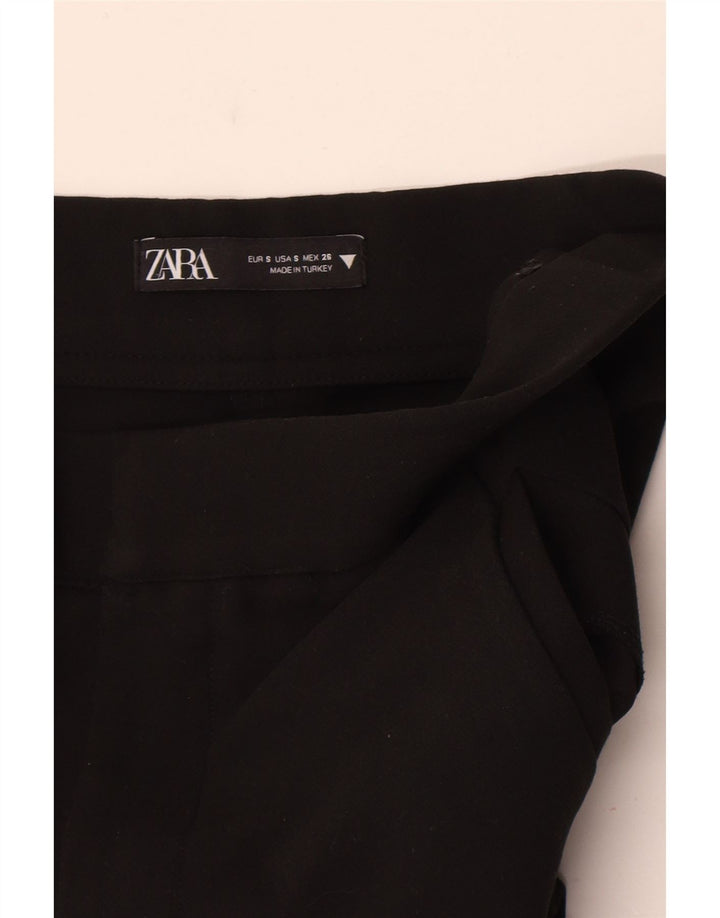 Zara Womens High Waist Chino Shorts Small W26  Black