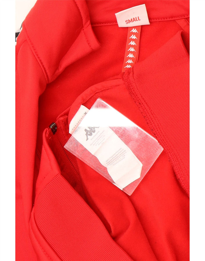 KAPPA Mens Graphic Tracksuit Top Jacket Small Red Colourblock Polyester