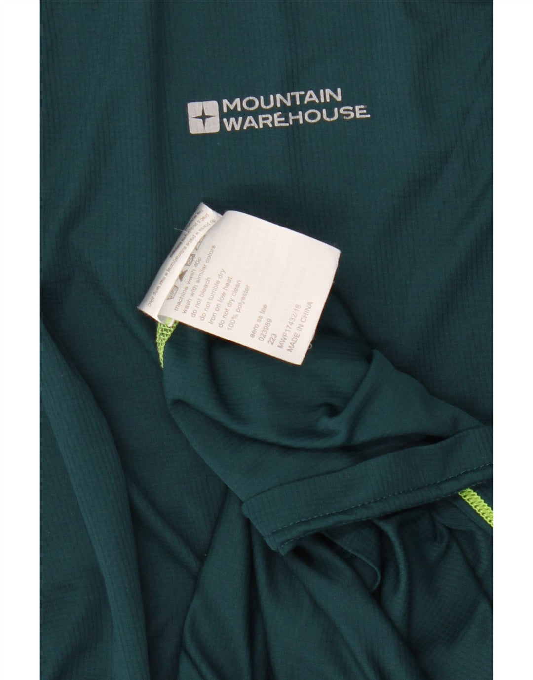 Mountain Warehouse Mens T-Shirt Top Large Green Polyester